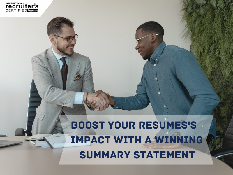Professional resume writer assisting mid and senior-level professionals in crafting exceptional resume summary statements.
